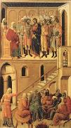 Duccio di Buoninsegna Peter's First Denial of Christ and Christ Before the High Priest Annas (mk08) oil painting on canvas